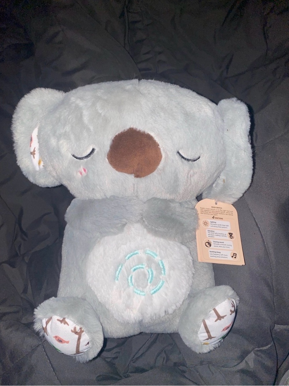 Plush Gray Koala Soothing Sound Toy by